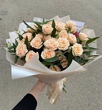 Букет Кремовые розы Латте в Пограничном